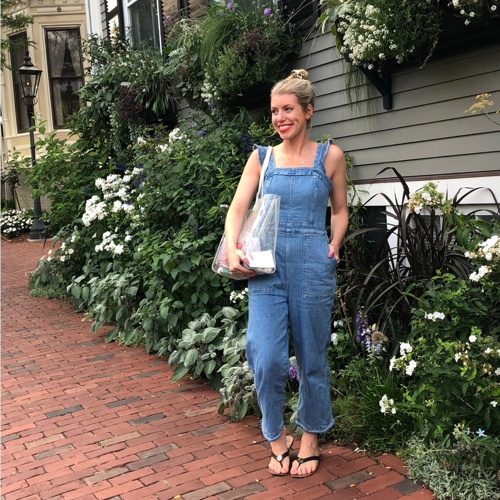 Madewell Blue Denim Jumpsuit